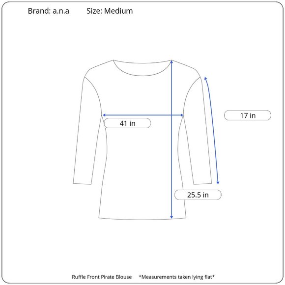 a.n.a Women's Ruffle Front Pirate Blouse Medium Rich Avocado - Picture 12 of 15